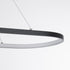 GLOBOSTAR® BOLIVAR 61271 Μοντέρνο Κρεμαστό Φωτιστικό Οροφής LED 54W 6210lm 360° AC 220-240V IP20 Ρυθμιζόμενο Λευκό CCT με Χειριστήριο από 2700K έως 6000K Dimmable - Lumileds SMD Chip - Μαύρο Ματ - Μ120 x Π30 x Υ2cm - 3 Χρόνια Εγγύηση - ledmania.gr
