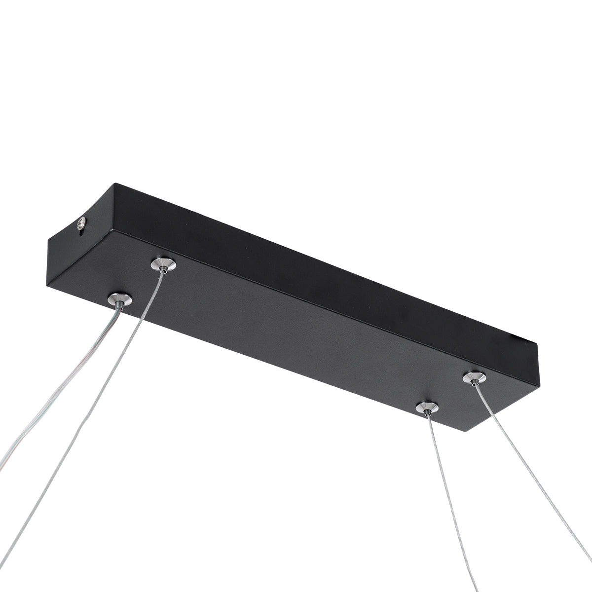 GLOBOSTAR® BOLIVAR 61271 Μοντέρνο Κρεμαστό Φωτιστικό Οροφής LED 54W 6210lm 360° AC 220-240V IP20 Ρυθμιζόμενο Λευκό CCT με Χειριστήριο από 2700K έως 6000K Dimmable - Lumileds SMD Chip - Μαύρο Ματ - Μ120 x Π30 x Υ2cm - 3 Χρόνια Εγγύηση - ledmania.gr