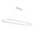 GLOBOSTAR® BOLIVAR 61272 Μοντέρνο Κρεμαστό Φωτιστικό Οροφής LED 54W 6210lm 360° AC 220-240V IP20 Ρυθμιζόμενο Λευκό CCT με Χειριστήριο από 2700K έως 6000K Dimmable - Lumileds SMD Chip - Λευκό Ματ - Μ120 x Π30 x Υ2cm - 3 Χρόνια Εγγύηση - ledmania.gr