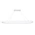 GLOBOSTAR® BOLIVAR 61272 Μοντέρνο Κρεμαστό Φωτιστικό Οροφής LED 54W 6210lm 360° AC 220-240V IP20 Ρυθμιζόμενο Λευκό CCT με Χειριστήριο από 2700K έως 6000K Dimmable - Lumileds SMD Chip - Λευκό Ματ - Μ120 x Π30 x Υ2cm - 3 Χρόνια Εγγύηση - ledmania.gr