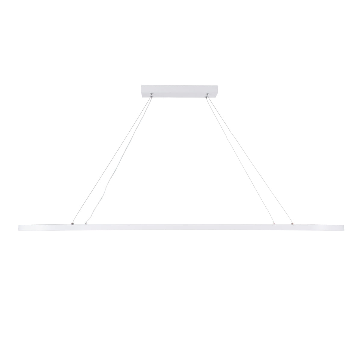 GLOBOSTAR® BOLIVAR 61272 Μοντέρνο Κρεμαστό Φωτιστικό Οροφής LED 54W 6210lm 360° AC 220-240V IP20 Ρυθμιζόμενο Λευκό CCT με Χειριστήριο από 2700K έως 6000K Dimmable - Lumileds SMD Chip - Λευκό Ματ - Μ120 x Π30 x Υ2cm - 3 Χρόνια Εγγύηση - ledmania.gr