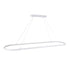 GLOBOSTAR® BOLIVAR 61272 Μοντέρνο Κρεμαστό Φωτιστικό Οροφής LED 54W 6210lm 360° AC 220-240V IP20 Ρυθμιζόμενο Λευκό CCT με Χειριστήριο από 2700K έως 6000K Dimmable - Lumileds SMD Chip - Λευκό Ματ - Μ120 x Π30 x Υ2cm - 3 Χρόνια Εγγύηση - ledmania.gr