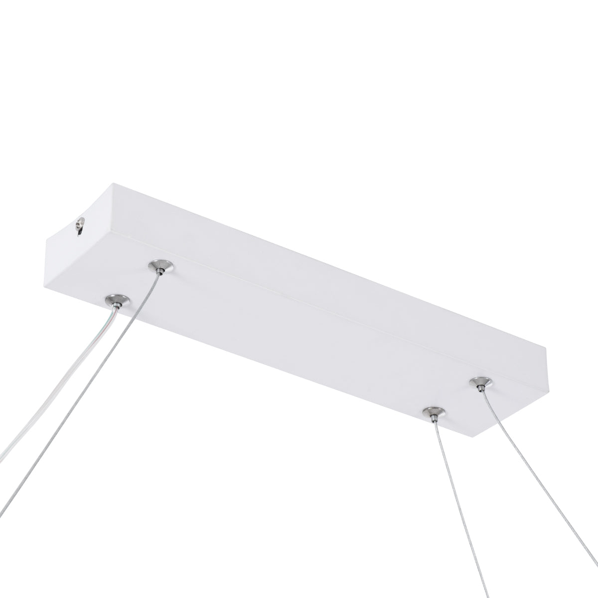 GLOBOSTAR® BOLIVAR 61272 Μοντέρνο Κρεμαστό Φωτιστικό Οροφής LED 54W 6210lm 360° AC 220-240V IP20 Ρυθμιζόμενο Λευκό CCT με Χειριστήριο από 2700K έως 6000K Dimmable - Lumileds SMD Chip - Λευκό Ματ - Μ120 x Π30 x Υ2cm - 3 Χρόνια Εγγύηση - ledmania.gr