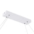 GLOBOSTAR® BOLIVAR 61272 Μοντέρνο Κρεμαστό Φωτιστικό Οροφής LED 54W 6210lm 360° AC 220-240V IP20 Ρυθμιζόμενο Λευκό CCT με Χειριστήριο από 2700K έως 6000K Dimmable - Lumileds SMD Chip - Λευκό Ματ - Μ120 x Π30 x Υ2cm - 3 Χρόνια Εγγύηση - ledmania.gr