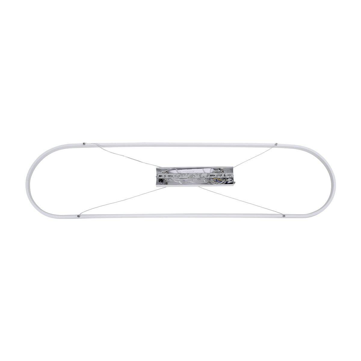 GLOBOSTAR® BOLIVAR 61272 Μοντέρνο Κρεμαστό Φωτιστικό Οροφής LED 54W 6210lm 360° AC 220-240V IP20 Ρυθμιζόμενο Λευκό CCT με Χειριστήριο από 2700K έως 6000K Dimmable - Lumileds SMD Chip - Λευκό Ματ - Μ120 x Π30 x Υ2cm - 3 Χρόνια Εγγύηση - ledmania.gr