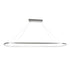 GLOBOSTAR® BOLIVAR 61273 Μοντέρνο Κρεμαστό Φωτιστικό Οροφής LED 54W 6210lm 360° AC 220-240V IP20 Ρυθμιζόμενο Λευκό CCT με Χειριστήριο από 2700K έως 6000K Dimmable - Lumileds SMD Chip - Νίκελ Βούρτσας - Μ120 x Π30 x Υ2cm - 3 Χρόνια Εγγύηση - ledmania.gr