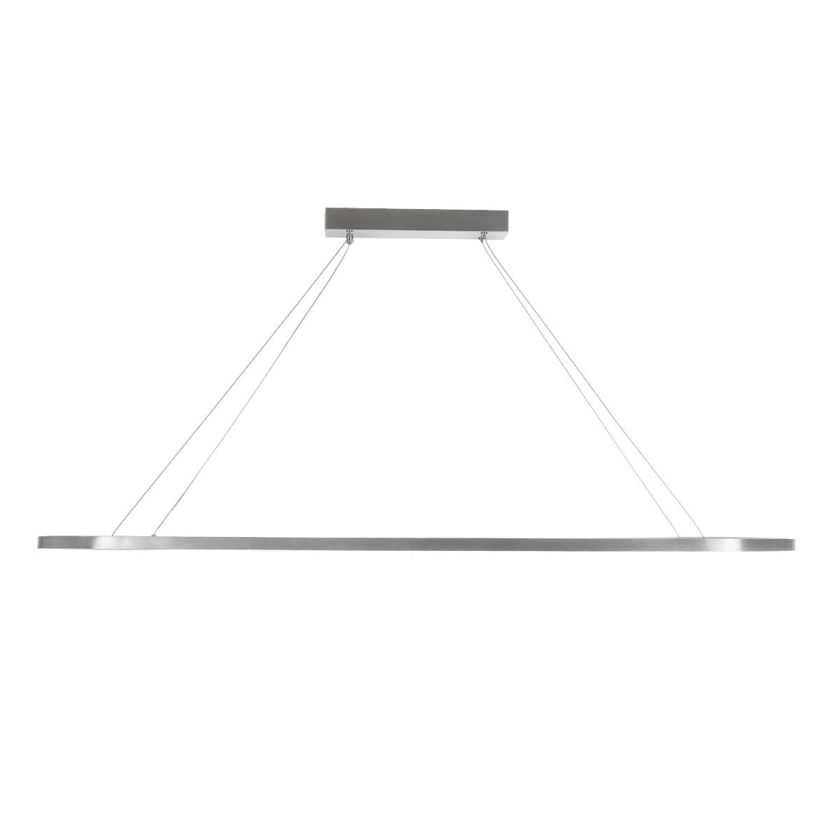 GLOBOSTAR® BOLIVAR 61273 Μοντέρνο Κρεμαστό Φωτιστικό Οροφής LED 54W 6210lm 360° AC 220-240V IP20 Ρυθμιζόμενο Λευκό CCT με Χειριστήριο από 2700K έως 6000K Dimmable - Lumileds SMD Chip - Νίκελ Βούρτσας - Μ120 x Π30 x Υ2cm - 3 Χρόνια Εγγύηση - ledmania.gr