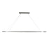 GLOBOSTAR® BOLIVAR 61273 Μοντέρνο Κρεμαστό Φωτιστικό Οροφής LED 54W 6210lm 360° AC 220-240V IP20 Ρυθμιζόμενο Λευκό CCT με Χειριστήριο από 2700K έως 6000K Dimmable - Lumileds SMD Chip - Νίκελ Βούρτσας - Μ120 x Π30 x Υ2cm - 3 Χρόνια Εγγύηση - ledmania.gr