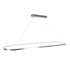 GLOBOSTAR® BOLIVAR 61273 Μοντέρνο Κρεμαστό Φωτιστικό Οροφής LED 54W 6210lm 360° AC 220-240V IP20 Ρυθμιζόμενο Λευκό CCT με Χειριστήριο από 2700K έως 6000K Dimmable - Lumileds SMD Chip - Νίκελ Βούρτσας - Μ120 x Π30 x Υ2cm - 3 Χρόνια Εγγύηση - ledmania.gr