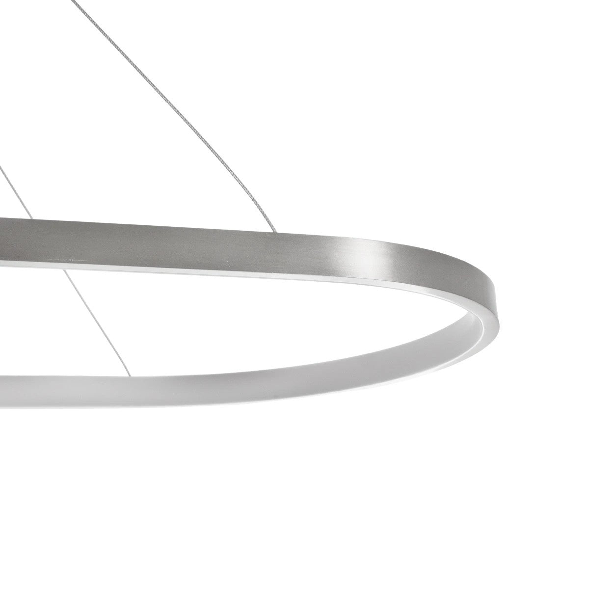 GLOBOSTAR® BOLIVAR 61273 Μοντέρνο Κρεμαστό Φωτιστικό Οροφής LED 54W 6210lm 360° AC 220-240V IP20 Ρυθμιζόμενο Λευκό CCT με Χειριστήριο από 2700K έως 6000K Dimmable - Lumileds SMD Chip - Νίκελ Βούρτσας - Μ120 x Π30 x Υ2cm - 3 Χρόνια Εγγύηση - ledmania.gr