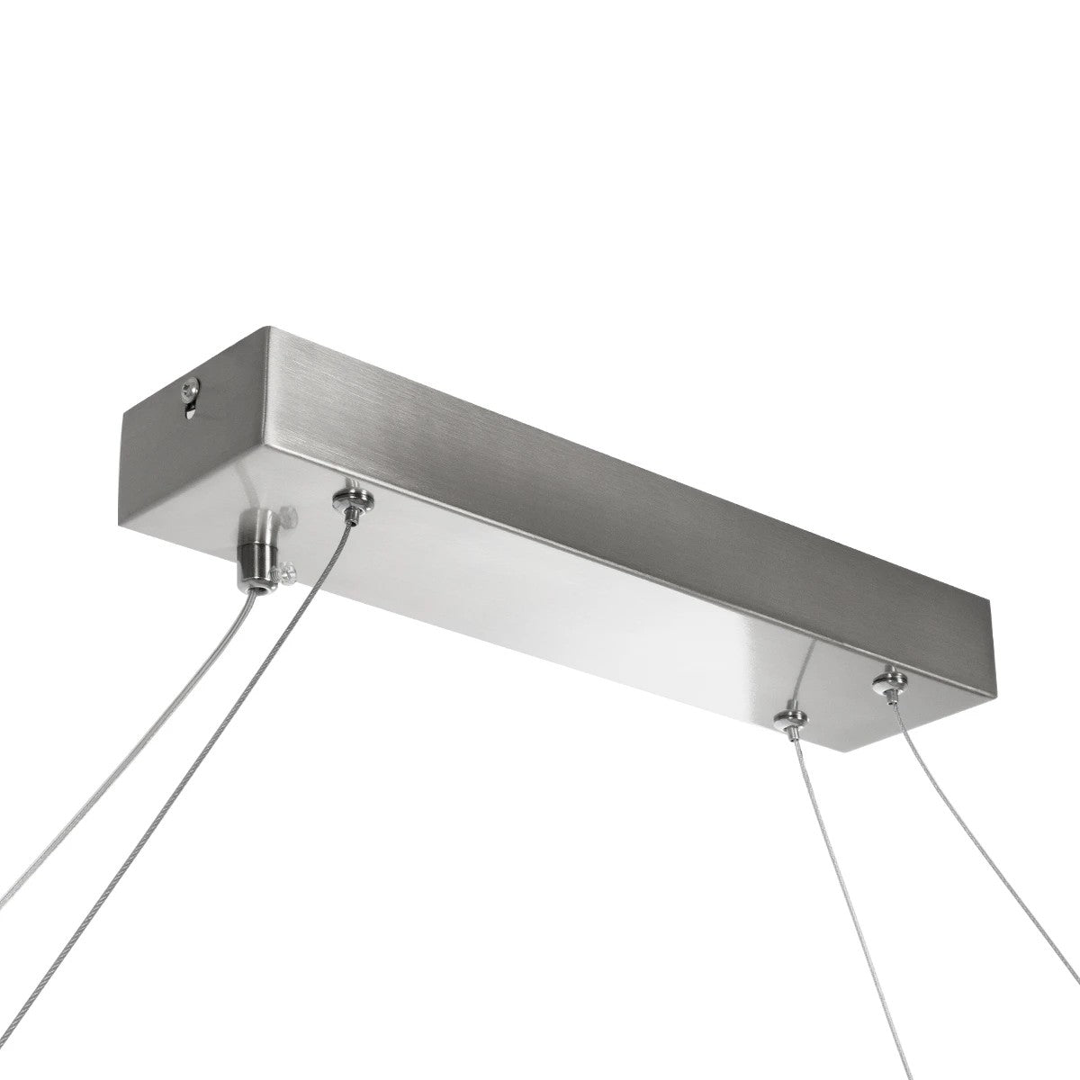 GLOBOSTAR® BOLIVAR 61273 Μοντέρνο Κρεμαστό Φωτιστικό Οροφής LED 54W 6210lm 360° AC 220-240V IP20 Ρυθμιζόμενο Λευκό CCT με Χειριστήριο από 2700K έως 6000K Dimmable - Lumileds SMD Chip - Νίκελ Βούρτσας - Μ120 x Π30 x Υ2cm - 3 Χρόνια Εγγύηση - ledmania.gr
