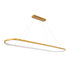 GLOBOSTAR® BOLIVAR 61274 Μοντέρνο Κρεμαστό Φωτιστικό Οροφής LED 54W 6210lm 360° AC 220-240V IP20 Ρυθμιζόμενο Λευκό CCT με Χειριστήριο από 2700K έως 6000K Dimmable - Lumileds SMD Chip - Χρυσό Βούρτσας - Μ120 x Π30 x Υ2cm - 3 Χρόνια Εγγύηση - ledmania.gr