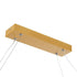 GLOBOSTAR® BOLIVAR 61274 Μοντέρνο Κρεμαστό Φωτιστικό Οροφής LED 54W 6210lm 360° AC 220-240V IP20 Ρυθμιζόμενο Λευκό CCT με Χειριστήριο από 2700K έως 6000K Dimmable - Lumileds SMD Chip - Χρυσό Βούρτσας - Μ120 x Π30 x Υ2cm - 3 Χρόνια Εγγύηση - ledmania.gr