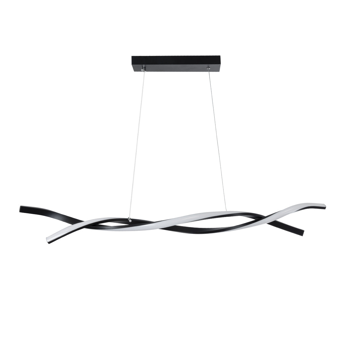 GLOBOSTAR® MORALES 61275 Μοντέρνο Κρεμαστό Φωτιστικό Οροφής LED 54W 6048lm 300° AC 220-240V IP20 Ρυθμιζόμενο Λευκό CCT με Χειριστήριο από 2700K έως 6000K Dimmable - Lumileds SMD Chip - Μαύρο Ματ - Μ90 x Π14 x Υ14cm - 3 Χρόνια Εγγύηση - ledmania.gr