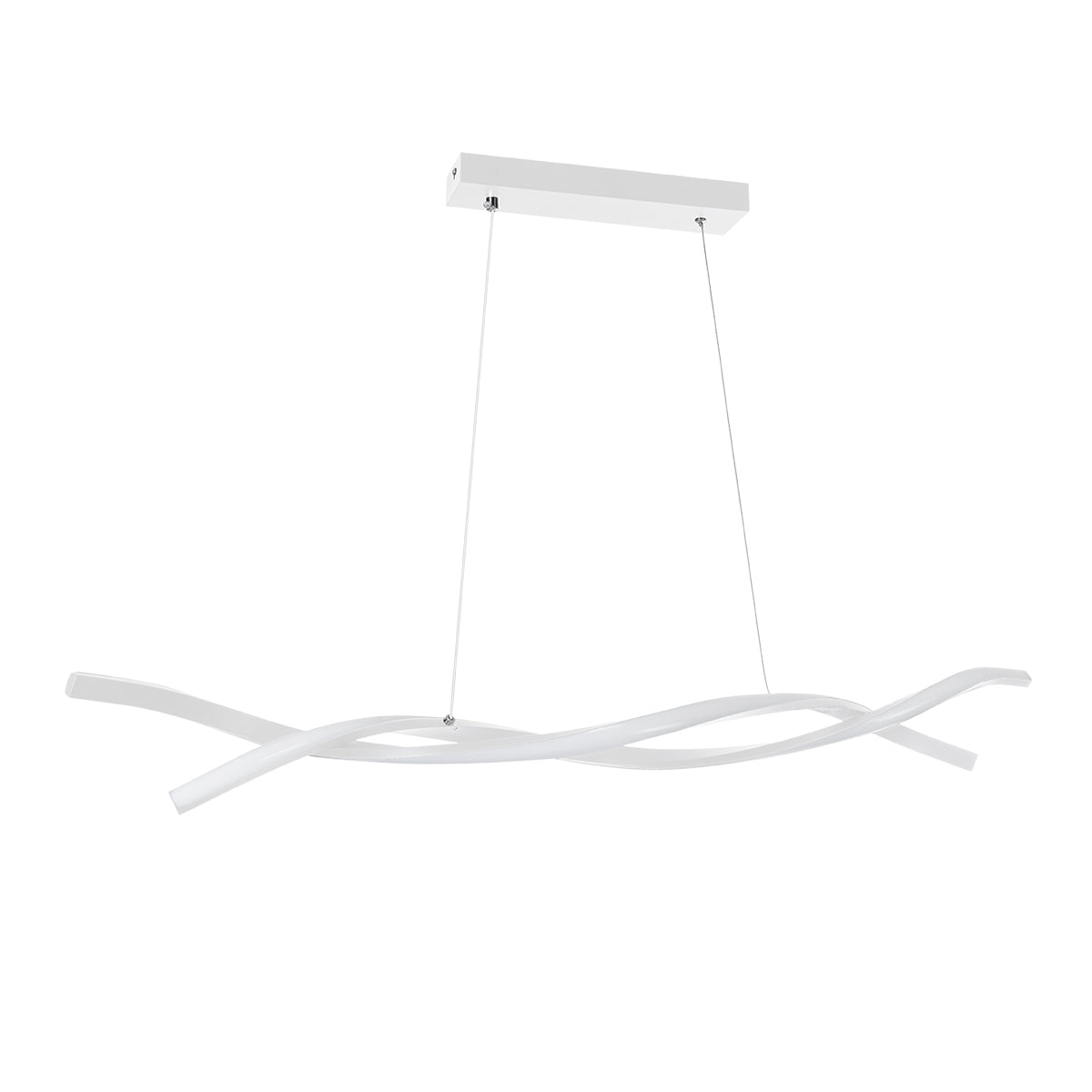 GLOBOSTAR® MORALES 61276 Μοντέρνο Κρεμαστό Φωτιστικό Οροφής LED 54W 6048lm 300° AC 220-240V IP20 Ρυθμιζόμενο Λευκό CCT με Χειριστήριο από 2700K έως 6000K Dimmable - Lumileds SMD Chip - Λευκό Ματ - Μ90 x Π14 x Υ14cm - 3 Χρόνια Εγγύηση - ledmania.gr