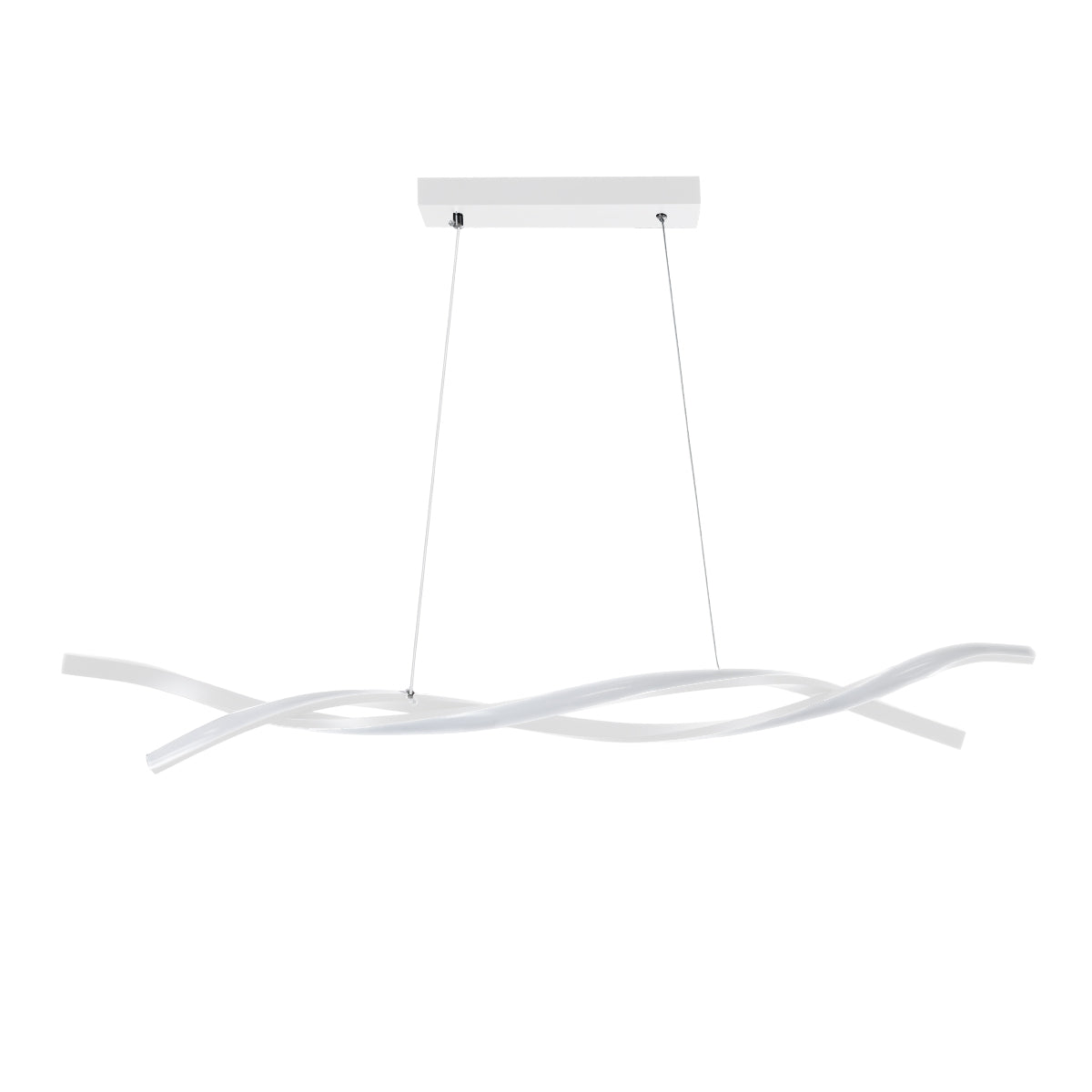 GLOBOSTAR® MORALES 61276 Μοντέρνο Κρεμαστό Φωτιστικό Οροφής LED 54W 6048lm 300° AC 220-240V IP20 Ρυθμιζόμενο Λευκό CCT με Χειριστήριο από 2700K έως 6000K Dimmable - Lumileds SMD Chip - Λευκό Ματ - Μ90 x Π14 x Υ14cm - 3 Χρόνια Εγγύηση - ledmania.gr