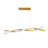 GloboStar® MORALES 61278 Κρεμαστό Φωτιστικό Οροφής Design LED CCT 54W 6048lm 200° AC 220-240V - Εναλλαγή Φωτισμού μέσω Τηλεχειριστηρίου All In One Ψυχρό 6000k+Φυσικό 4500k+Θερμό 2700k Dimmable Μ90 x Π14 x Υ14cm - Χρυσό Πλατίνα - 3 Years Warranty - ledmania.gr