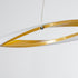 GloboStar® MORALES 61278 Κρεμαστό Φωτιστικό Οροφής Design LED CCT 54W 6048lm 200° AC 220-240V - Εναλλαγή Φωτισμού μέσω Τηλεχειριστηρίου All In One Ψυχρό 6000k+Φυσικό 4500k+Θερμό 2700k Dimmable Μ90 x Π14 x Υ14cm - Χρυσό Πλατίνα - 3 Years Warranty - ledmania.gr