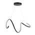 GloboStar® SPIRALE 61283 Κρεμαστό Φωτιστικό Οροφής Design LED CCT 75W 8400lm 300° AC 220-240V - Εναλλαγή Φωτισμού μέσω Τηλεχειριστηρίου All In One Ψυχρό 6000k+Φυσικό 4500k+Θερμό 2700k Dimmable Μ72 x Π25 x Υ30cm - Μαύρο - 3 Years Warranty - ledmania.gr