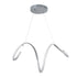 GloboStar® SPIRALE 61285 Κρεμαστό Φωτιστικό Οροφής Design LED CCT 75W 8400lm 300° AC 220-240V - Εναλλαγή Φωτισμού μέσω Τηλεχειριστηρίου All In One Ψυχρό 6000k+Φυσικό 4500k+Θερμό 2700k Dimmable Μ72 x Π25 x Υ30cm - Νίκελ Βούρτσας - 3 Years Warranty - ledmania.gr