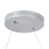 GloboStar® SPIRALE 61285 Κρεμαστό Φωτιστικό Οροφής Design LED CCT 75W 8400lm 300° AC 220-240V - Εναλλαγή Φωτισμού μέσω Τηλεχειριστηρίου All In One Ψυχρό 6000k+Φυσικό 4500k+Θερμό 2700k Dimmable Μ72 x Π25 x Υ30cm - Νίκελ Βούρτσας - 3 Years Warranty - ledmania.gr