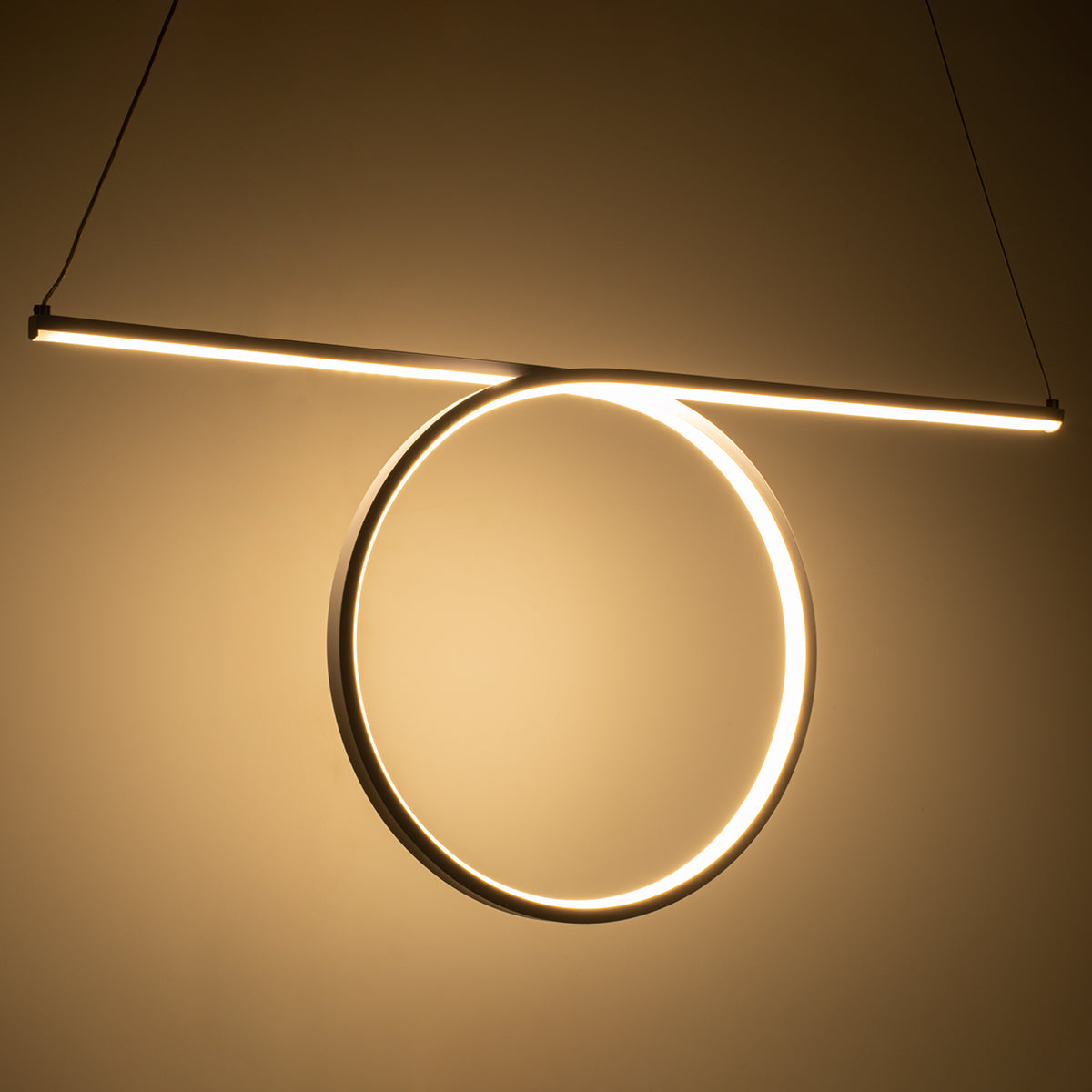 GLOBOSTAR® ROME 61296 Μοντέρνο Κρεμαστό Φωτιστικό Οροφής LED 24W 2640lm 200° AC 220-240V IP20 Ρυθμιζόμενο Λευκό CCT με On/Off 2700K/4500K/6000K - Lumileds SMD Chip - Νίκελ Βούρτσας - Μ65.5 x Π4 x Υ33cm - 3 Χρόνια Εγγύηση