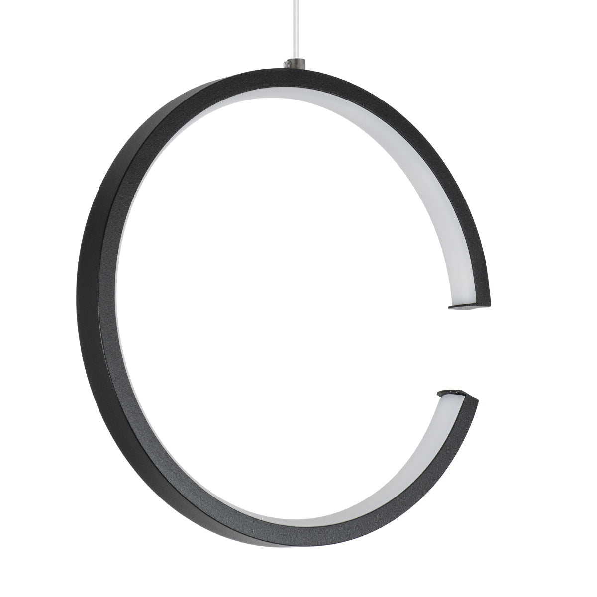 GloboStar® CEROBA 61306 Κρεμαστό Φωτιστικό Οροφής Linear Design LED CCT 12W 1320lm 360° AC 220-240V - Εναλλαγή Φωτισμού μέσω Διακόπτη On/Off All In One Ψυχρό 6000k+Φυσικό 4500k+Θερμό 2700k Φ22 x Π2cm - Μαύρο - 3 Years Warranty - ledmania.gr