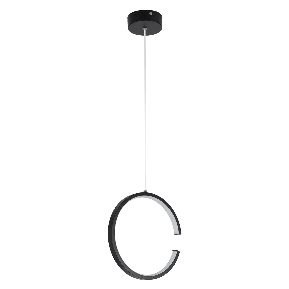 GloboStar® CEROBA 61306 Κρεμαστό Φωτιστικό Οροφής Linear Design LED CCT 12W 1320lm 360° AC 220-240V - Εναλλαγή Φωτισμού μέσω Διακόπτη On/Off All In One Ψυχρό 6000k+Φυσικό 4500k+Θερμό 2700k Φ22 x Π2cm - Μαύρο - 3 Years Warranty - ledmania.gr