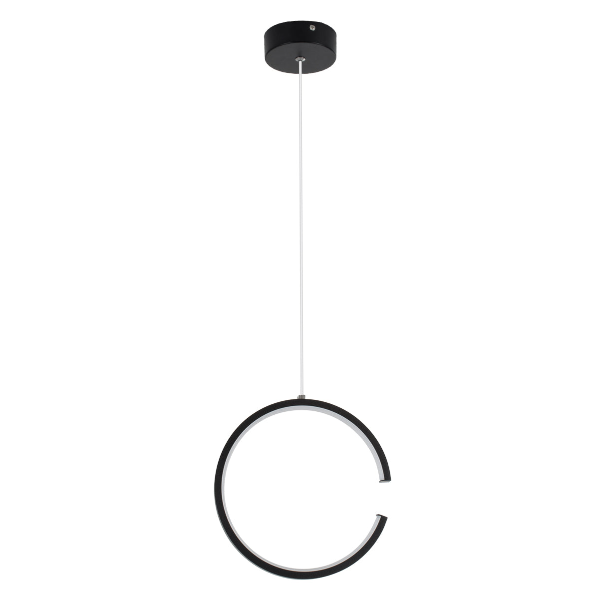 GloboStar® CEROBA 61306 Κρεμαστό Φωτιστικό Οροφής Linear Design LED CCT 12W 1320lm 360° AC 220-240V - Εναλλαγή Φωτισμού μέσω Διακόπτη On/Off All In One Ψυχρό 6000k+Φυσικό 4500k+Θερμό 2700k Φ22 x Π2cm - Μαύρο - 3 Years Warranty - ledmania.gr