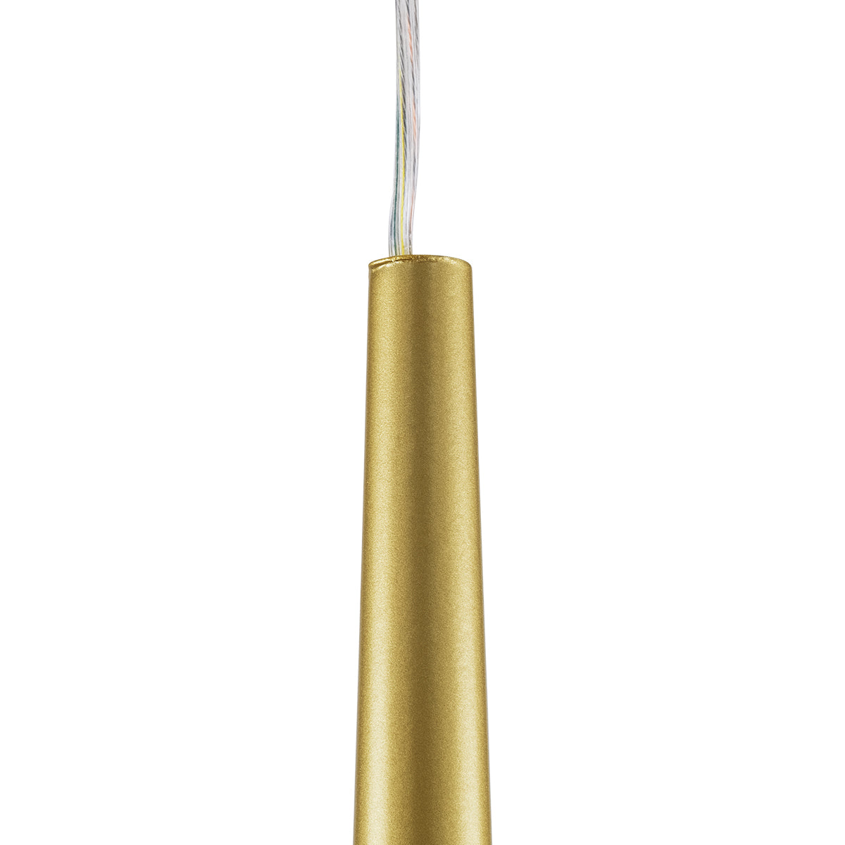 GloboStar® TEARS 61310 Κρεμαστό Φωτιστικό Οροφής Design LED CCT 3W 330lm 180° AC 220-240V - Εναλλαγή Φωτισμού μέσω Διακόπτη On/Off All In One Ψυχρό 6000k+Φυσικό 4500k+Θερμό 2700k Φ3.2 x Υ51.5cm - Χρυσό Βούρτσας - 3 Years Warranty - ledmania.gr