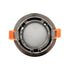 GLOBOSTAR® LAMDA 61317 Χωνευτή Στρόγγυλη Βάση Σποτ Οροφής/Μπάνιου για Λάμπα MR16/GU10 Αδιάβροχο IP65 - Νίκελ Βούρτσας Αλουμίνιο & Λευκό Γυαλί - Φ8.5 x Υ3.5cm / Q7.5cm - ledmania.gr