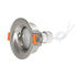 GLOBOSTAR® LAMDA 61317 Χωνευτή Στρόγγυλη Βάση Σποτ Οροφής/Μπάνιου για Λάμπα MR16/GU10 Αδιάβροχο IP65 - Νίκελ Βούρτσας Αλουμίνιο & Λευκό Γυαλί - Φ8.5 x Υ3.5cm / Q7.5cm - ledmania.gr