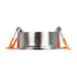 GLOBOSTAR® LAMDA 61317 Χωνευτή Στρόγγυλη Βάση Σποτ Οροφής/Μπάνιου για Λάμπα MR16/GU10 Αδιάβροχο IP65 - Νίκελ Βούρτσας Αλουμίνιο & Λευκό Γυαλί - Φ8.5 x Υ3.5cm / Q7.5cm - ledmania.gr