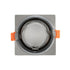 GLOBOSTAR® EPSILON 61318 Χωνευτή Τετράγωνη Βάση Σποτ Οροφής/Μπάνιου για Λάμπα MR16/GU10 Αδιάβροχο IP65 - Νίκελ Βούρτσας Αλουμίνιο & Λευκό Γυαλί - Φ8.5 x Υ4.4cm / Q7.5 x 7.5cm - ledmania.gr