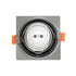 GLOBOSTAR® EPSILON 61318 Χωνευτή Τετράγωνη Βάση Σποτ Οροφής/Μπάνιου για Λάμπα MR16/GU10 Αδιάβροχο IP65 - Νίκελ Βούρτσας Αλουμίνιο & Λευκό Γυαλί - Φ8.5 x Υ4.4cm / Q7.5 x 7.5cm - ledmania.gr