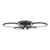 GloboStar® ROYAL-R 61323 Φωτιστικό Οροφής Design LED CCT 135W 16200lm 360° AC 220-240V - Εναλλαγή Φωτισμού μέσω Τηλεχειριστηρίου All In One Ψυχρό 6000k+Φυσικό 4500k+Θερμό 2700k Dimmable Μ80.5 x Π59 x Υ12cm - Μαύρο - 3 Years Warranty - ledmania.gr