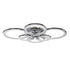 GloboStar® ROYAL-R 61324 Φωτιστικό Οροφής Design LED CCT 135W 16200lm 360° AC 220-240V - Εναλλαγή Φωτισμού μέσω Τηλεχειριστηρίου All In One Ψυχρό 6000k+Φυσικό 4500k+Θερμό 2700k Dimmable Μ80.5 x Π59 x Υ12cm - Νίκελ Χρώμιο - 3 Years Warranty - ledmania.gr