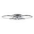 GloboStar® ROYAL-R 61324 Φωτιστικό Οροφής Design LED CCT 135W 16200lm 360° AC 220-240V - Εναλλαγή Φωτισμού μέσω Τηλεχειριστηρίου All In One Ψυχρό 6000k+Φυσικό 4500k+Θερμό 2700k Dimmable Μ80.5 x Π59 x Υ12cm - Νίκελ Χρώμιο - 3 Years Warranty - ledmania.gr
