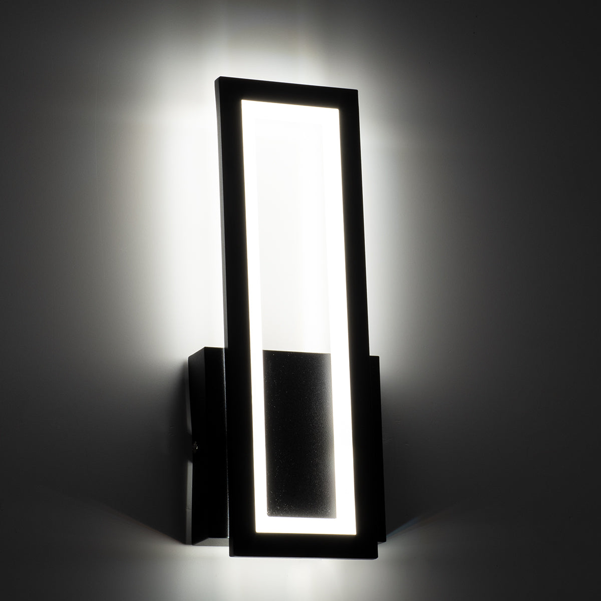 GloboStar® TIARA 61327 Φωτιστικό Τοίχου - Απλίκα Design LED CCT 12W 1440lm 360° AC 220-240V - Εναλλαγή Φωτισμού μέσω Διακόπτη On/Off All In One Ψυχρό 6000k+Φυσικό 4500k+Θερμό 2700k Μ12.5 x Π4 x Υ32cm - Μαύρο - 3 Years Warranty - ledmania.gr