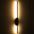 GloboStar® HARLEM 61331 Φωτιστικό Τοίχου - Απλίκα Design LED CCT 9W 1080lm 120° AC 220-240V - Εναλλαγή Φωτισμού μέσω Διακόπτη On/Off All In One Ψυχρό 6000k+Φυσικό 4500k+Θερμό 2700k Μ5 x Π4 x Υ60cm - Μαύρο - 3 Years Warranty - ledmania.gr