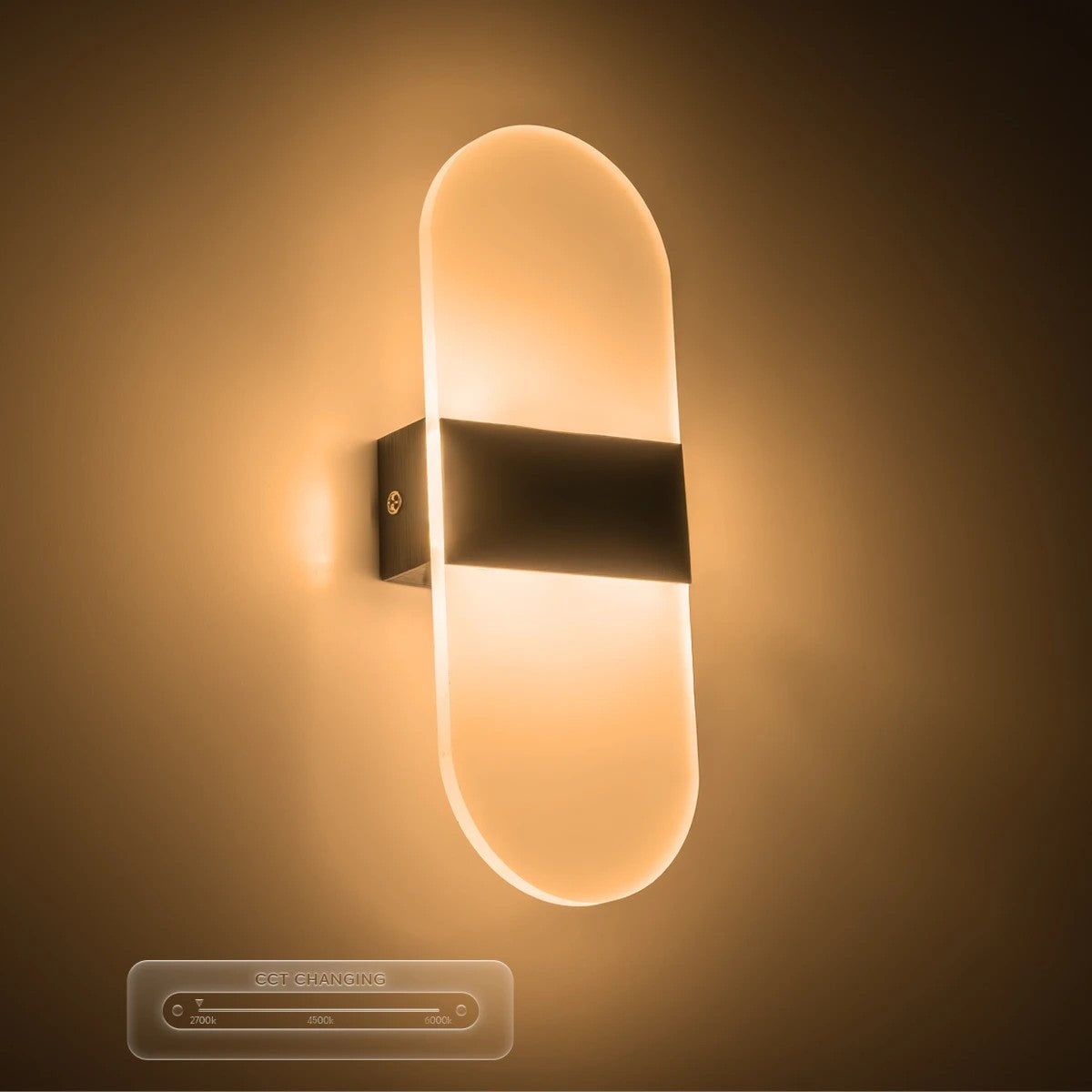 GLOBOSTAR® RARE 61337 Μοντέρνο Φωτιστικό Τοίχου - Απλίκα LED 5W 600lm 180° AC 220-240V IP20 Ρυθμιζόμενο Λευκό CCT με On/Off 2700K/4500K/6000K - Lumileds SMD Chip - Μαύρο Ματ - Μ10 x Π5 x Υ27.5cm - 3 Χρόνια Εγγύηση