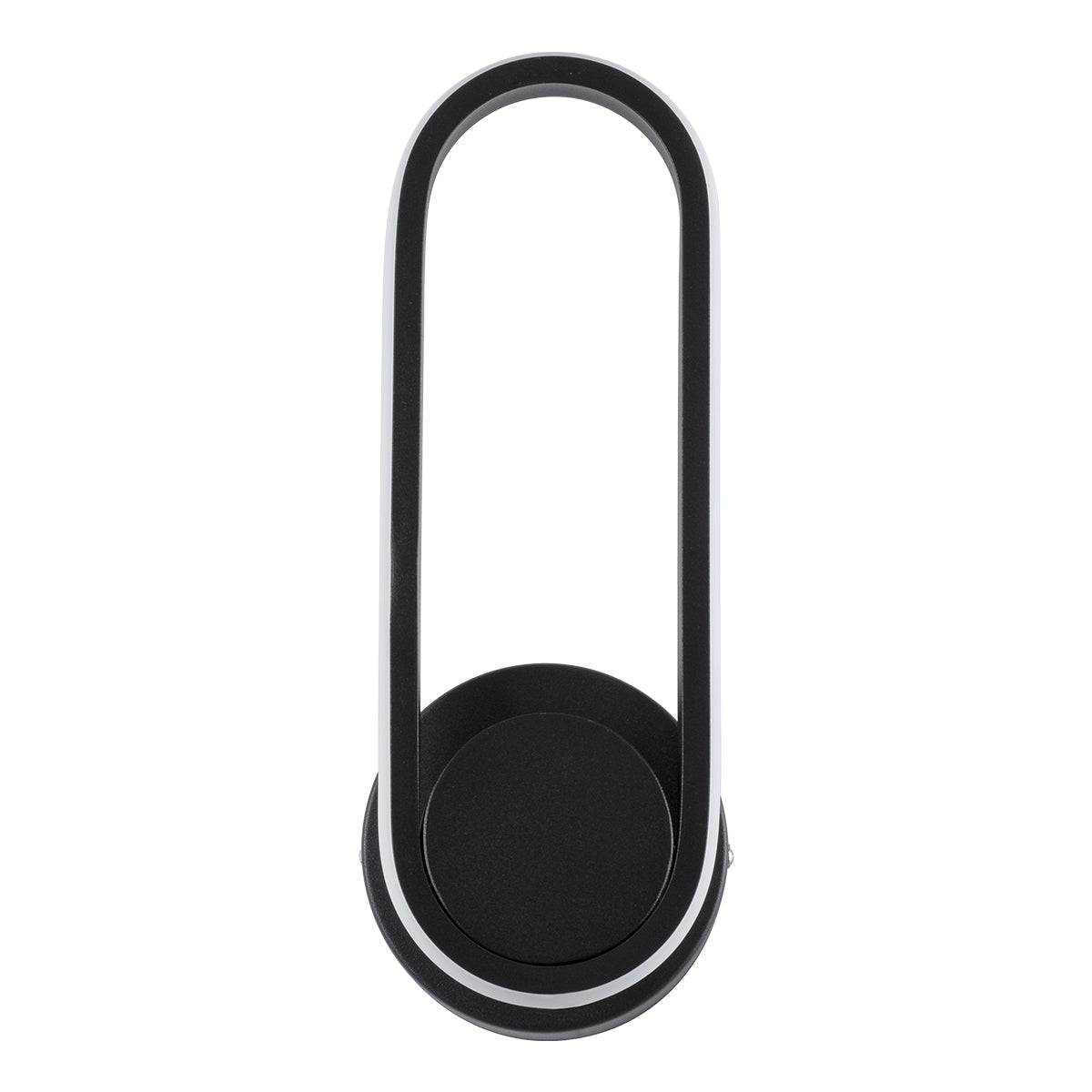 GLOBOSTAR® DALLAS 61345 Μοντέρνο Φωτιστικό Τοίχου - Απλίκα LED 12W 1440lm 360° AC 220-240V IP20 Ρυθμιζόμενο Λευκό CCT με On/Off 2700K/4500K/6000K - Lumileds SMD Chip - Μαύρο Ματ - Μ12 x Π6.5 x Υ32cm - 3 Χρόνια Εγγύηση