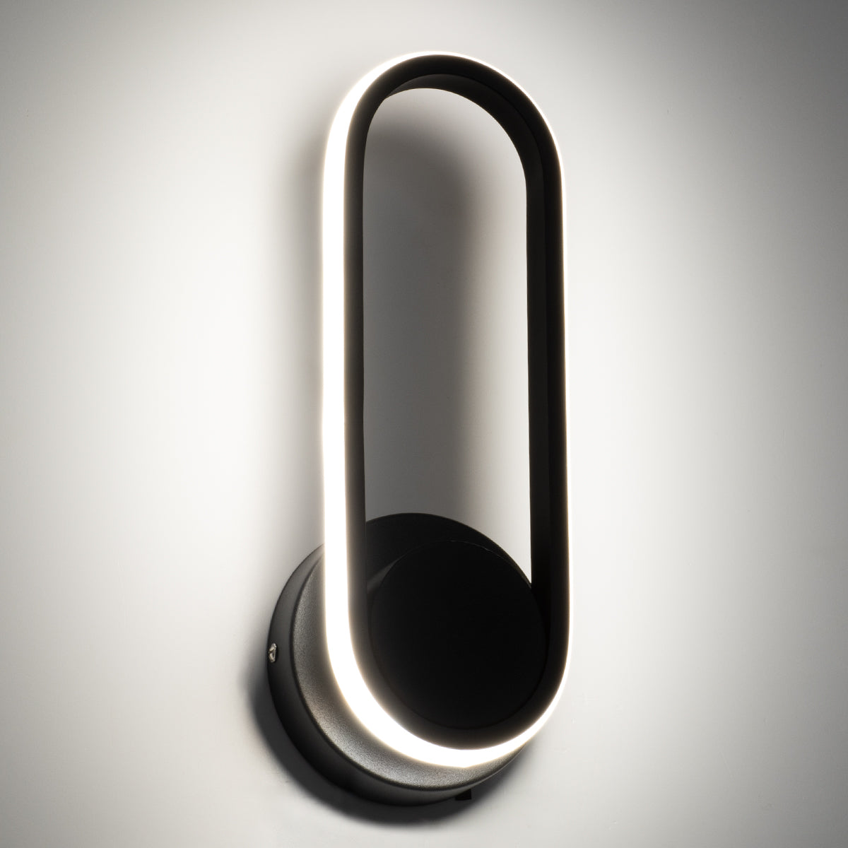 GLOBOSTAR® DALLAS 61345 Μοντέρνο Φωτιστικό Τοίχου - Απλίκα LED 12W 1440lm 360° AC 220-240V IP20 Ρυθμιζόμενο Λευκό CCT με On/Off 2700K/4500K/6000K - Lumileds SMD Chip - Μαύρο Ματ - Μ12 x Π6.5 x Υ32cm - 3 Χρόνια Εγγύηση