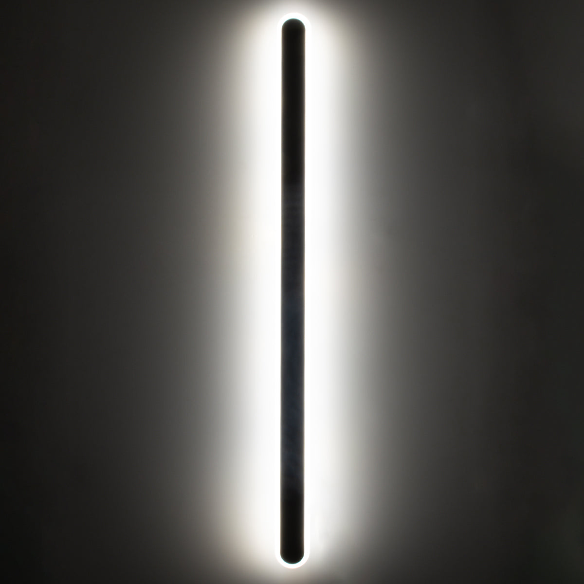 GloboStar® HOUSTON 61349 Φωτιστικό Τοίχου - Απλίκα Design LED CCT 24W 2880lm 360° AC 220-240V - Εναλλαγή Φωτισμού μέσω Διακόπτη On/Off All In One Ψυχρό 6000k+Φυσικό 4500k+Θερμό 2700k Μ6 x Π3 x Υ100cm - Μαύρο - 3 Years Warranty - ledmania.gr