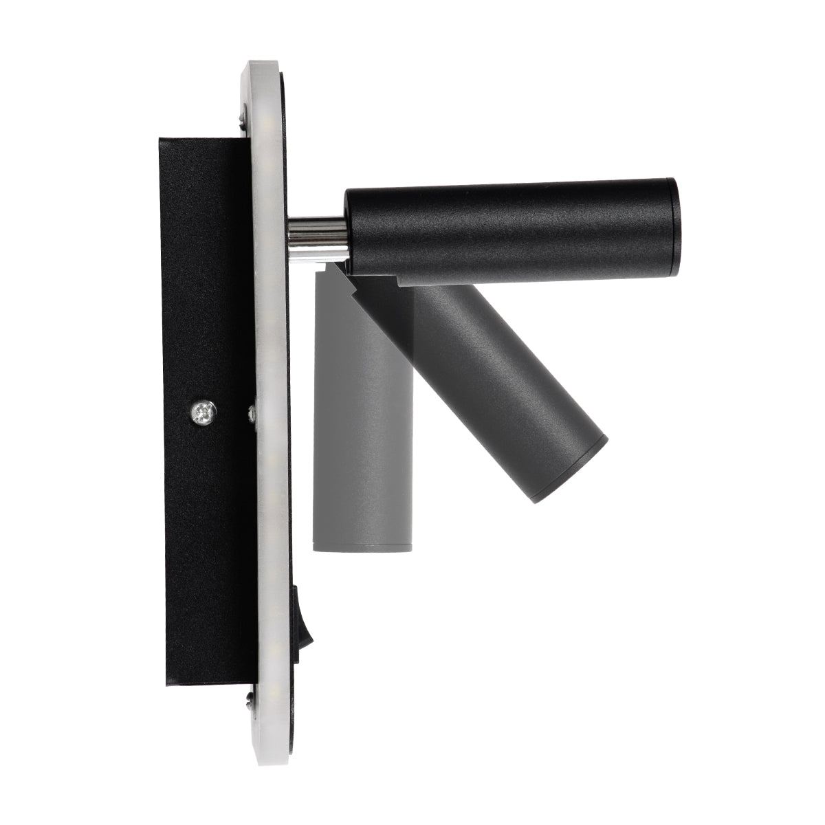 GLOBOSTAR® LADY-O 61363 Μοντέρνο Φωτιστικό Τοίχου - Απλίκα Ξενοδοχείου Reading Light με Φορτιστή USB 3A LED 10W 1000lm 36° & 360° AC 220-240V IP20 Φυσικό Λευκό 4500K - Bridgelux COB Chip & TÜV SÜD Driver - Μαύρο Ματ - Μ10.5 x Π10 x Υ18.5cm - 3 Χρόνια Ε...