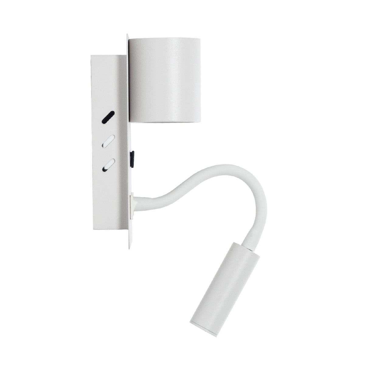 GloboStar® IBIS 61368 Μοντέρνο Φωτιστικό Τοίχου - Απλίκα Ξενοδοχείου Bed Side LED 10W 1100lm 36° & 360° AC 220-240V - Reading Light & Up/Down Light - Φορτιστής USB 3A - Μ10 x Π6.1 x Υ18cm - Φυσικό Λευκό 4500K - Λευκό - ledmania.gr