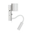 GloboStar® IBIS 61368 Μοντέρνο Φωτιστικό Τοίχου - Απλίκα Ξενοδοχείου Bed Side LED 10W 1100lm 36° & 360° AC 220-240V - Reading Light & Up/Down Light - Φορτιστής USB 3A - Μ10 x Π6.1 x Υ18cm - Φυσικό Λευκό 4500K - Λευκό - ledmania.gr