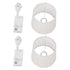GloboStar® ROULETTE-R 61380 Μοντέρνο Φωτιστικό Τοίχου - Απλίκα Ξενοδοχείου Bed Side LED 3W 360lm & 1 x E27 36° & 360° AC 220-240V - Reading Up/Down Light - Φορτιστής USB 3A - Μ22 x Π23.5 x Υ37cm - Φυσικό Λευκό 4500K - Λευκό με Μπεζ Καπέλο - Σετ 2 Τεμαχίων - ledmania.gr