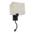 GloboStar® ROULETTE-S 61384 Μοντέρνο Φωτιστικό Τοίχου - Απλίκα Ξενοδοχείου Bed Side LED 3W 360lm & 1 x E27 36° & 360° AC 220-240V - Reading Up/Down Light - Φορτιστής USB 3A - Μ17 x Π20 x Υ37cm - Φυσικό Λευκό 4500K - Καφέ με Μπεζ Καπέλο - Σετ 2 Τεμαχίων - ledmania.gr