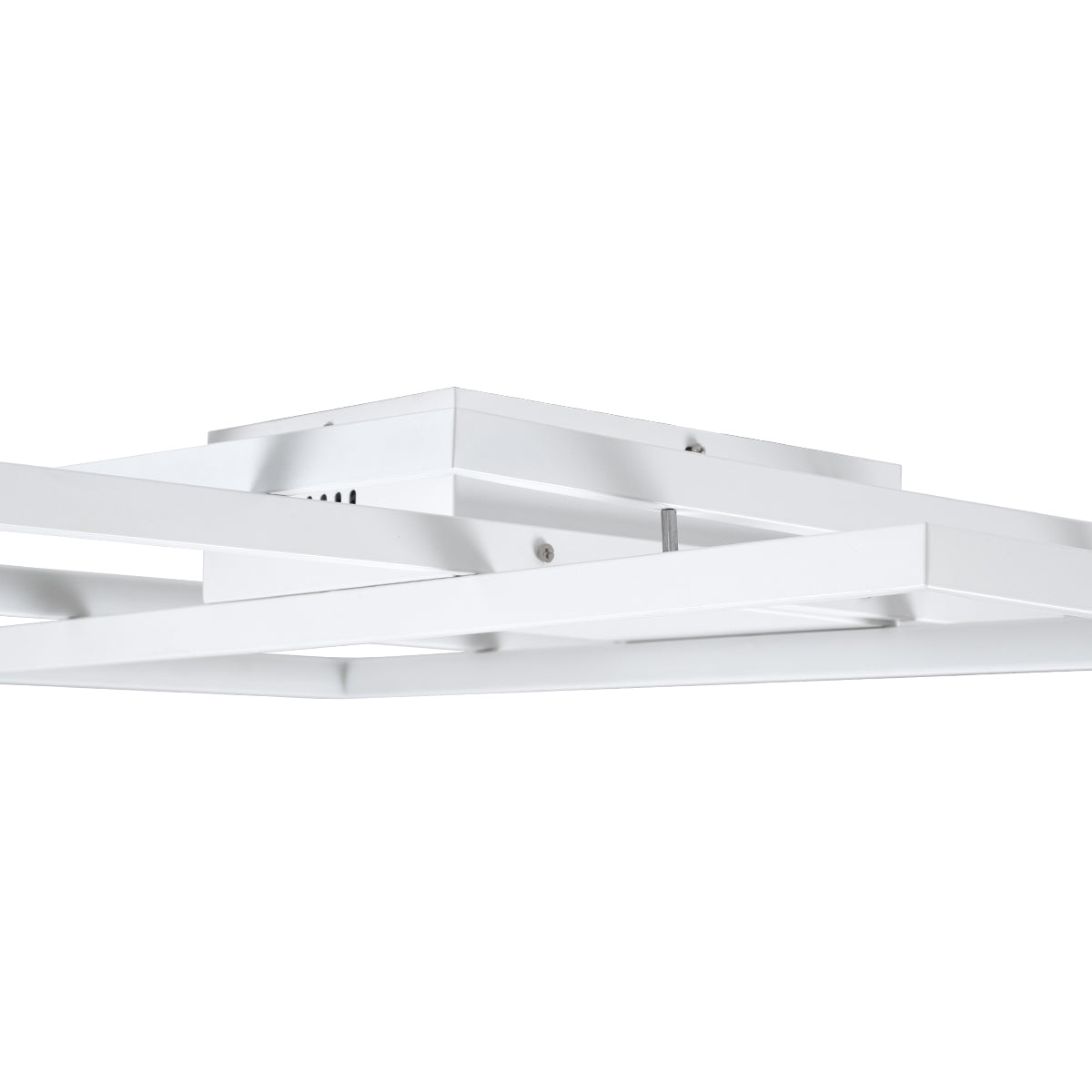 GloboStar® QUADRA 61386 Φωτιστικό Οροφής Design LED CCT 100W 12000lm 120° AC 220-240V - Εναλλαγή Φωτισμού μέσω Τηλεχειριστηρίου All In One Ψυχρό 6000k+Φυσικό 4500k+Θερμό 2700k Dimmable Μ85 x Π45 x Υ9cm - Λευκό - 3 Years Warranty